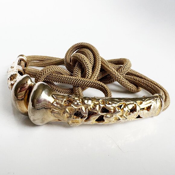 Morris Moskowitz Belt Floral Art Nouveau Metal Buckle Rare Retro Vintage - Picture 8 of 10